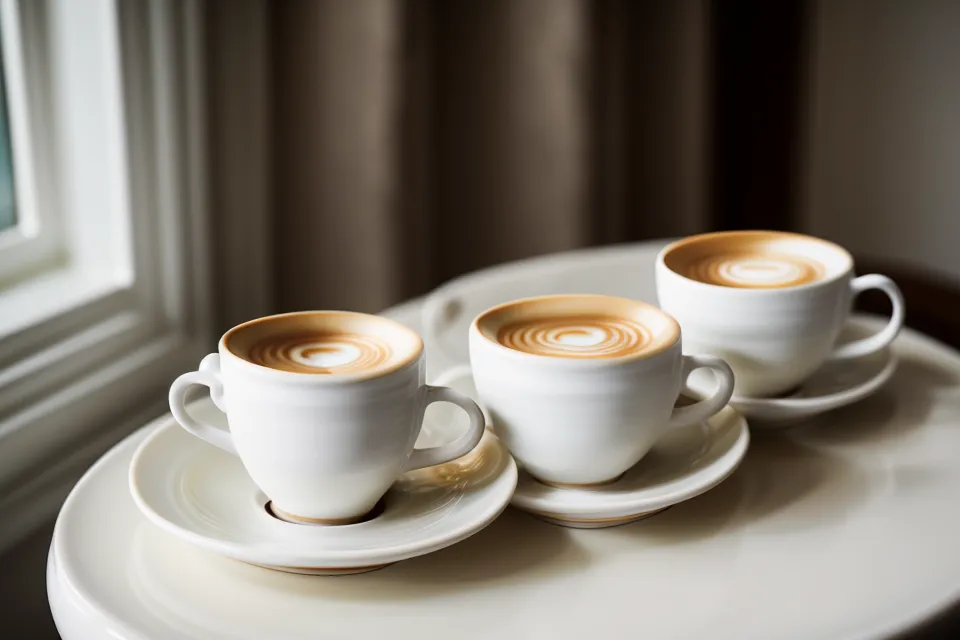 Espresso-Tasse in der Flughafen-Lounge – kurze Verschnaufpause beim Meilen sammeln für die Familienreise