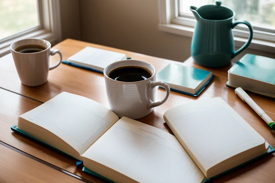 Nahaufnahme einer Hand, die Details zum Meilen einlösen für die Familienreise nach Asien ins Reisetagebuch schreibt