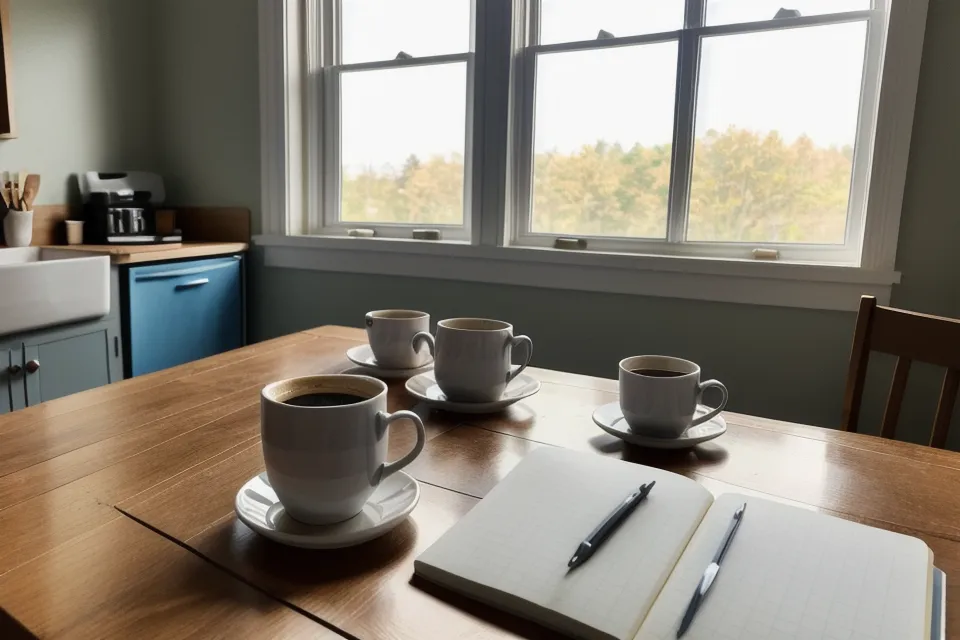 Handschriftliche Notizen zu Statusmeilen und Segmentgrenzen bei Miles and More für Familienreisen